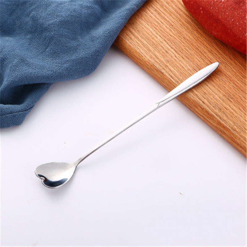 Te kaffe blandesked guldske lang håndtag dessertstålfrit stål vintage teskefulde drikke spiseblomster 1 stk: 4