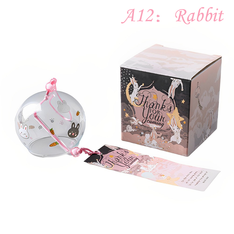 Campana del vento giapponese campanelli eolici giapponesi fatti a mano in vetro Furin decorazioni per la casa Spa Kitchen Office Decor Sakura Cherry Blossom Pattern