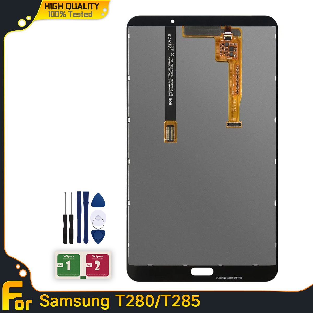 Original LCD For Samsung Galaxy Tab A 7.0 T285 T280 SM-T285 SM-T280 LCD Display Touch Screen Digitizer Full Assembly Replacement