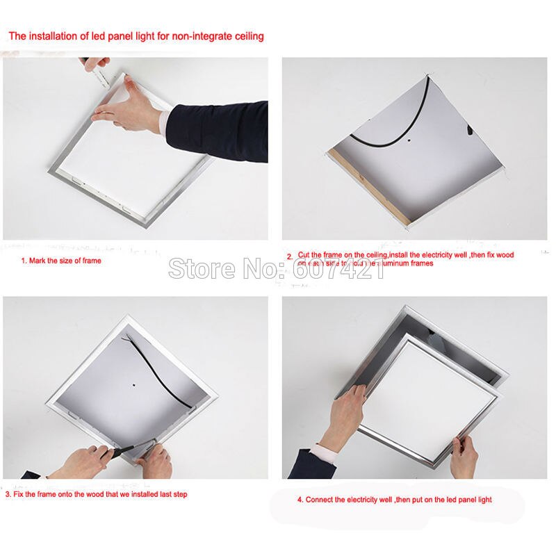 Recessed Ceiling LED Panel Lights LED Sheet Lights,LED Ceiling Panel Flat Tile Panel 300 x 300mm