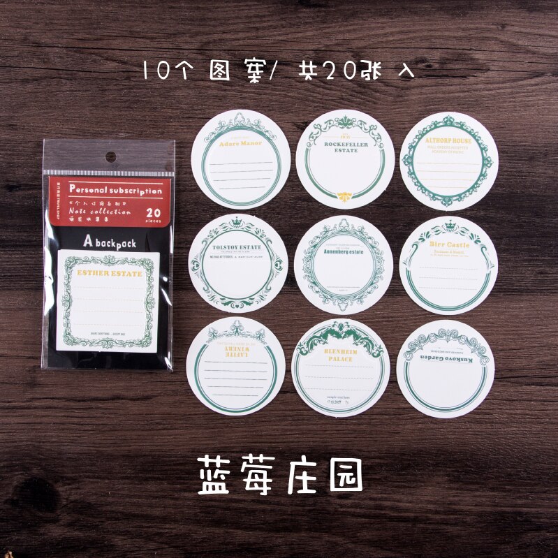 XINAHER 20pcs/bag Vintage junk journal Writable travel label DIY scrapbooking album diary happy planner decoration paper: B