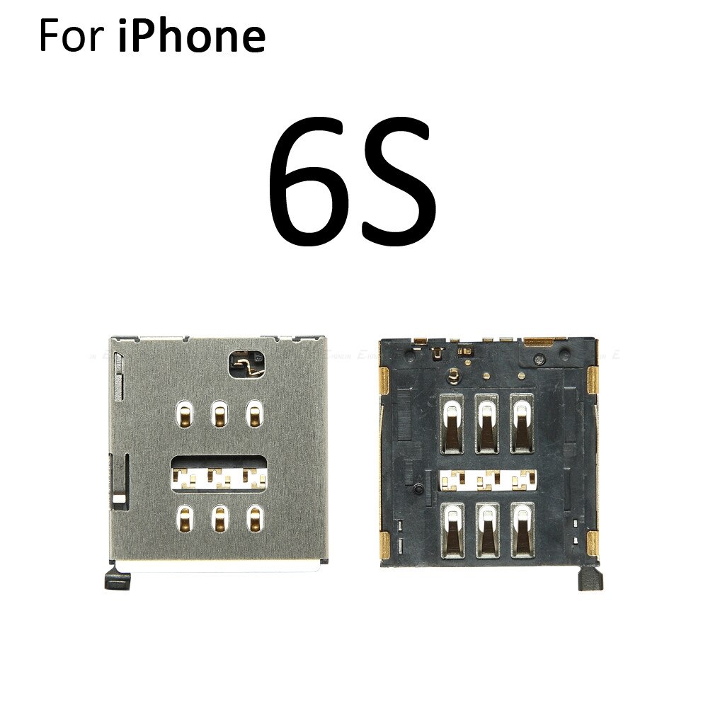 Sim-kort fack kortplats hållare läsare del för iphone 5 5s se 5c 6 6s 7 8 plus fack kortplats uttag: För iphone 6s