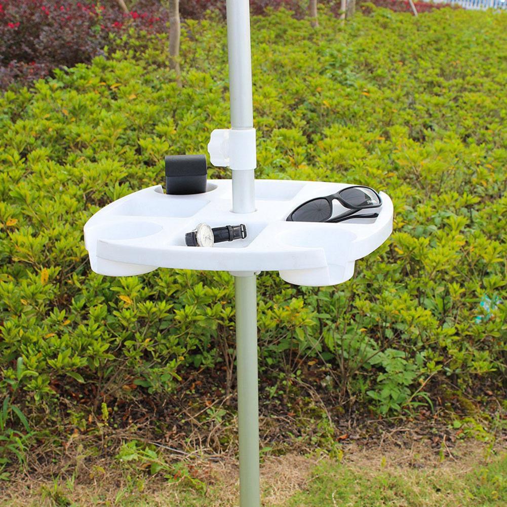 Plateau de Table parapluie blanc multifonctionnel avec support, haute stabilité, robuste, pour l&#39;extérieur