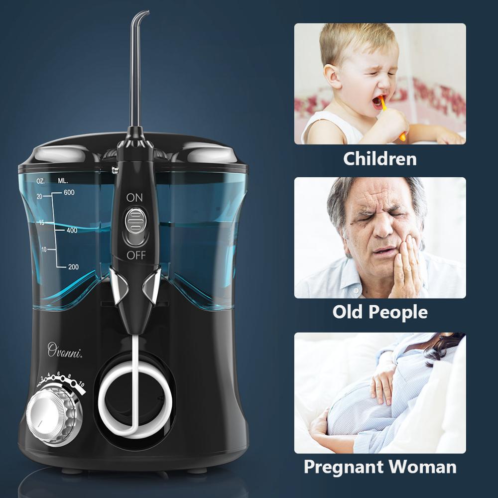Oral Irrigator Water Flosser Portable Electric Dental waterpik 7 Jet tips 600ML Water Tank Tooth Care Teeth Cleaner Toothbrush