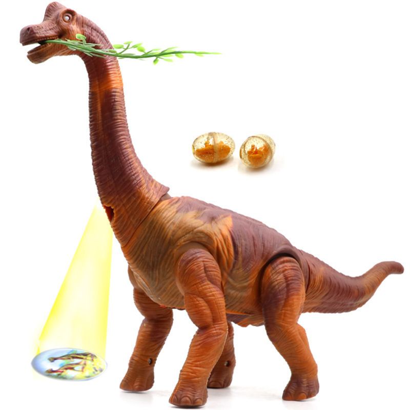 Juguete eléctrico para niños, dinosaurio ponedor, simulación, modelo de dinosaurios, juguetes educativos para niñas, Q6PD: Brown