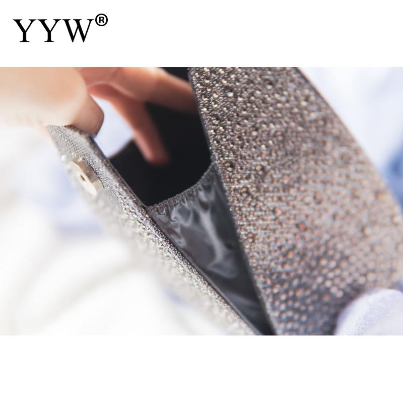 Women Glitter Purse Handbag Female Evening Wedding Party Handbags With Rhinstone Bolsa Feminina