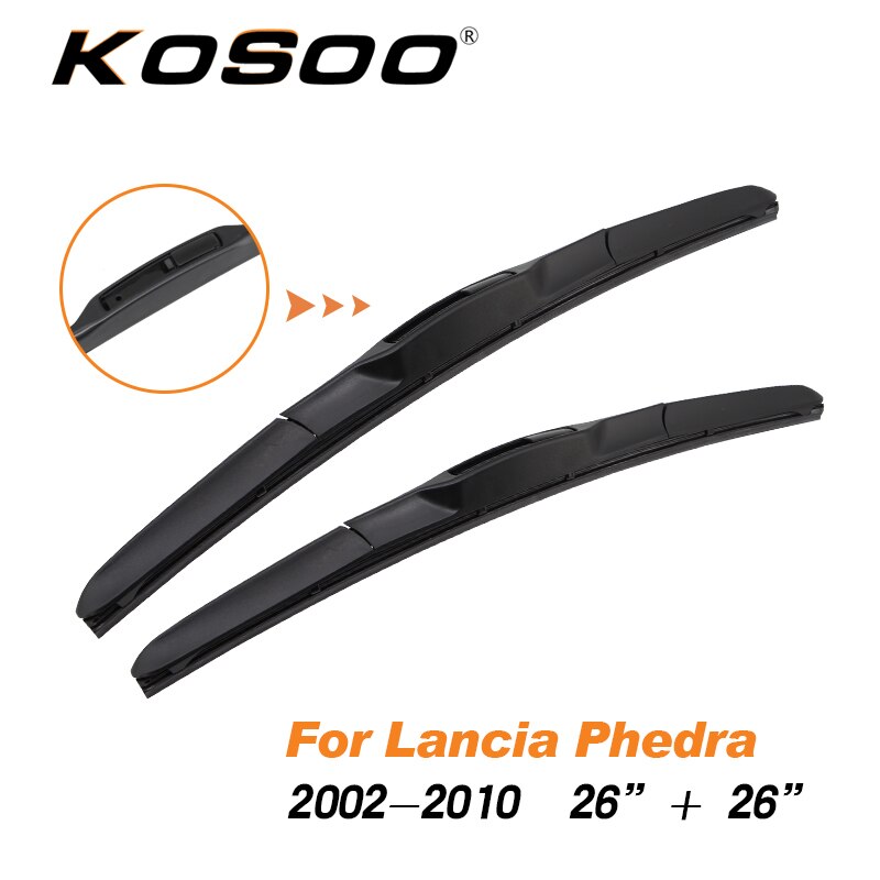 Kosoo for lancia phedra fit j koukkuvarsi 2002 2003 2004 2005 2006 2007 auto luonnonkumi pyyhkimen sulat tarvikkeet: Oikea ohjaus
