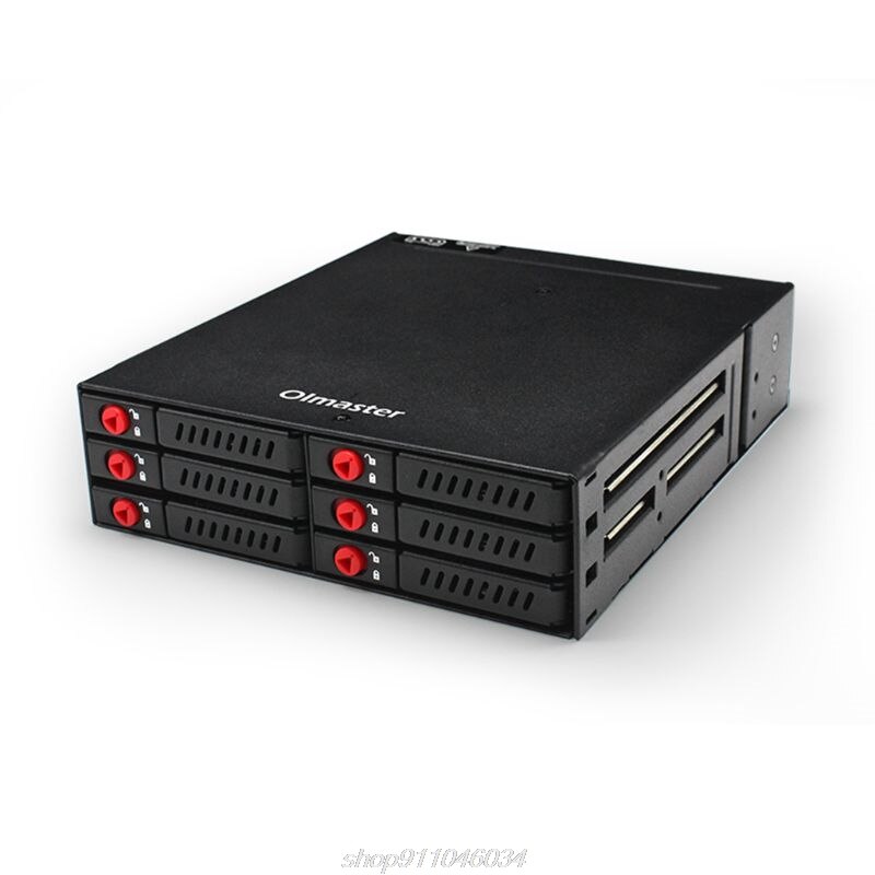 MR-6601 6 Bay Hard Disk Enclosure Rack Data Storage for 2.5Inch SATA SSD HDD Home Backup Computer Case M04 21