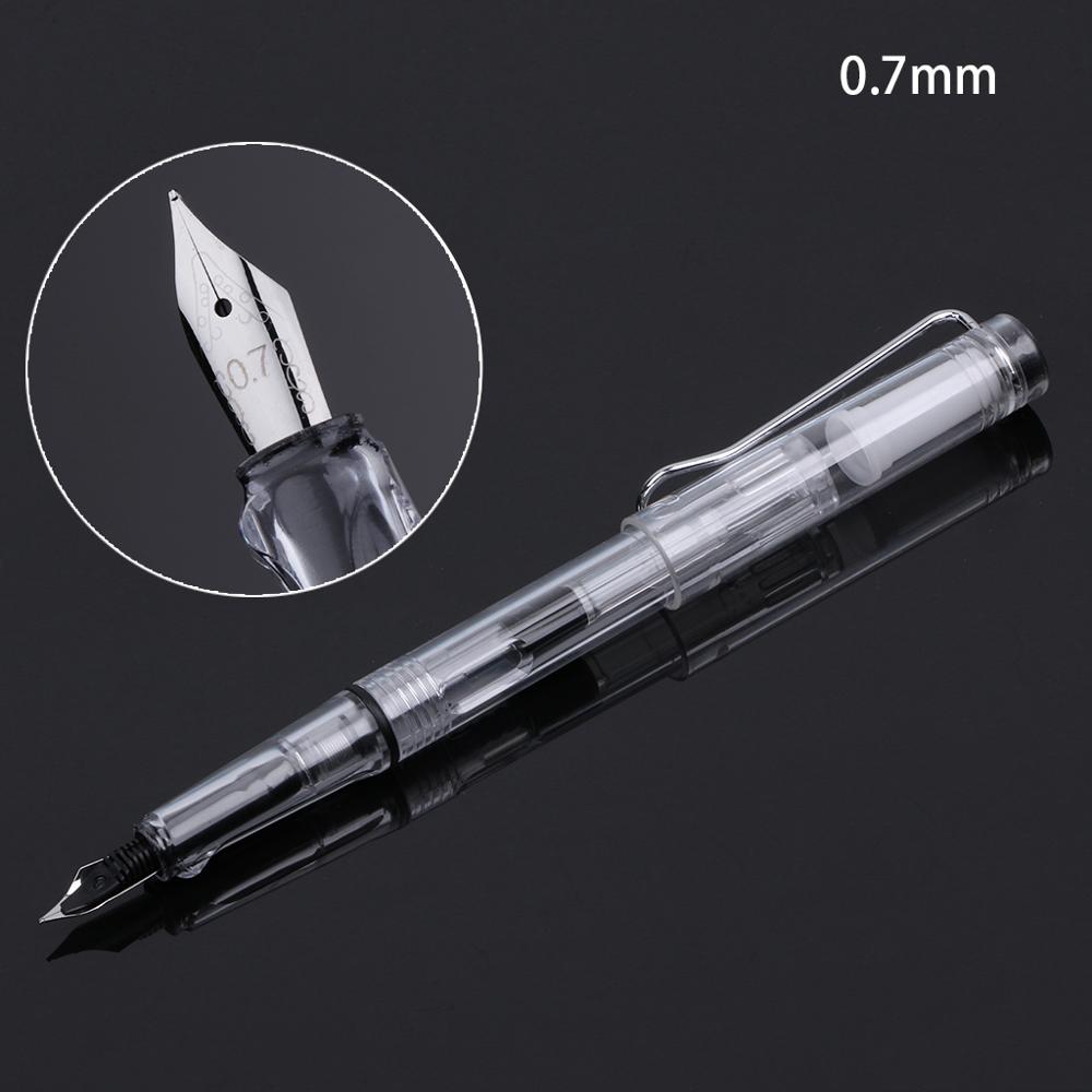 Pluma estilográfica árabe tibetana de punta plana, arte de caligrafía paralela gótica de pico de pato: 0.7mm