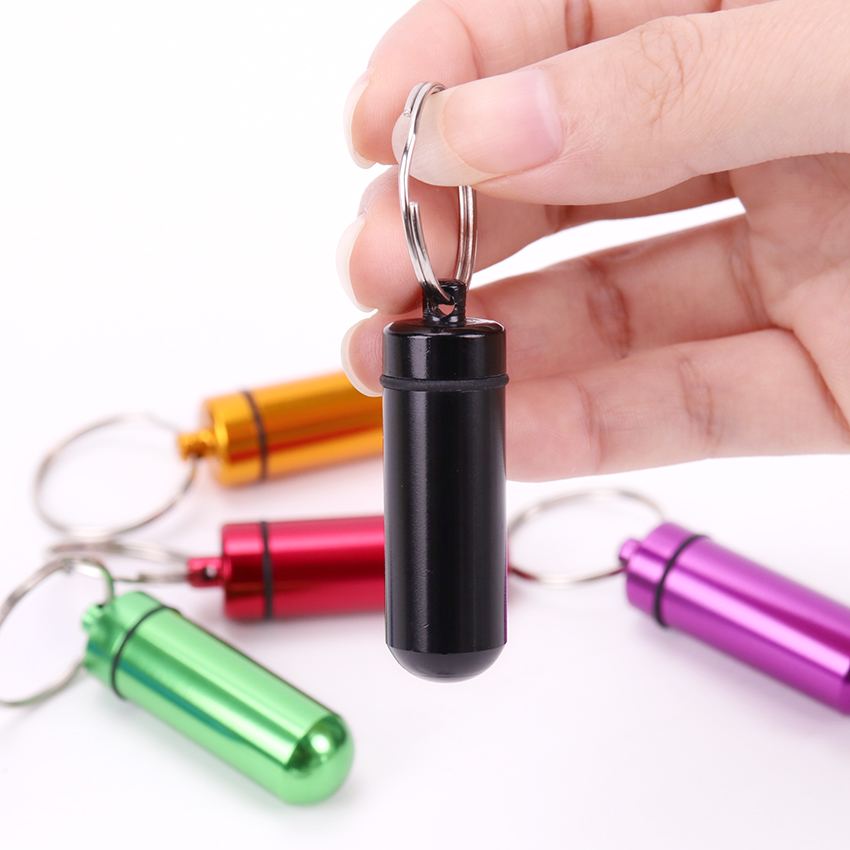 Tragbare Mini-Pillen dose wasserdichte Aluminium hüllen Tabletten Flasche Medizin Vitamin Pillen boxen Fischöl Behälter Veranstalter Lagerung