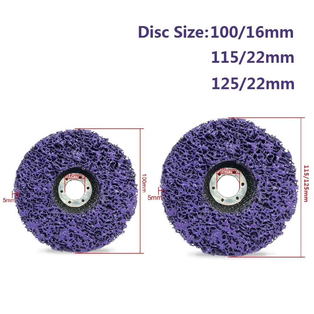125mm Poly Strip Disc Abrasive Wheel Paint Rust Remover Clean Metal Motorcycles Grinding Wheel Tool for Angle Grinder Polish Car