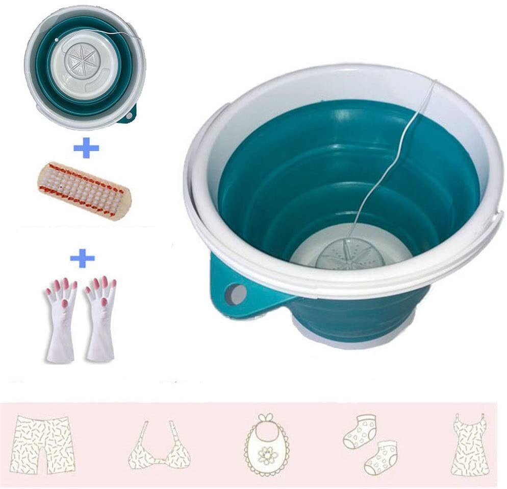 Portable Mini Turbo Washing Machine With Foldable USB Powered Laundry Washer