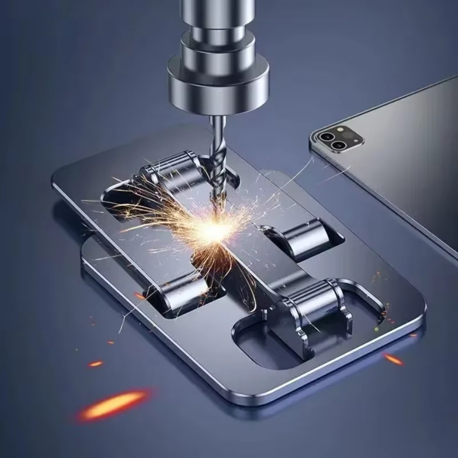 Universel foldbar bordtelefonholder monteringsstativ til iphone 12-16 mobiltelefonholder tablet skrivebordsholder i metal