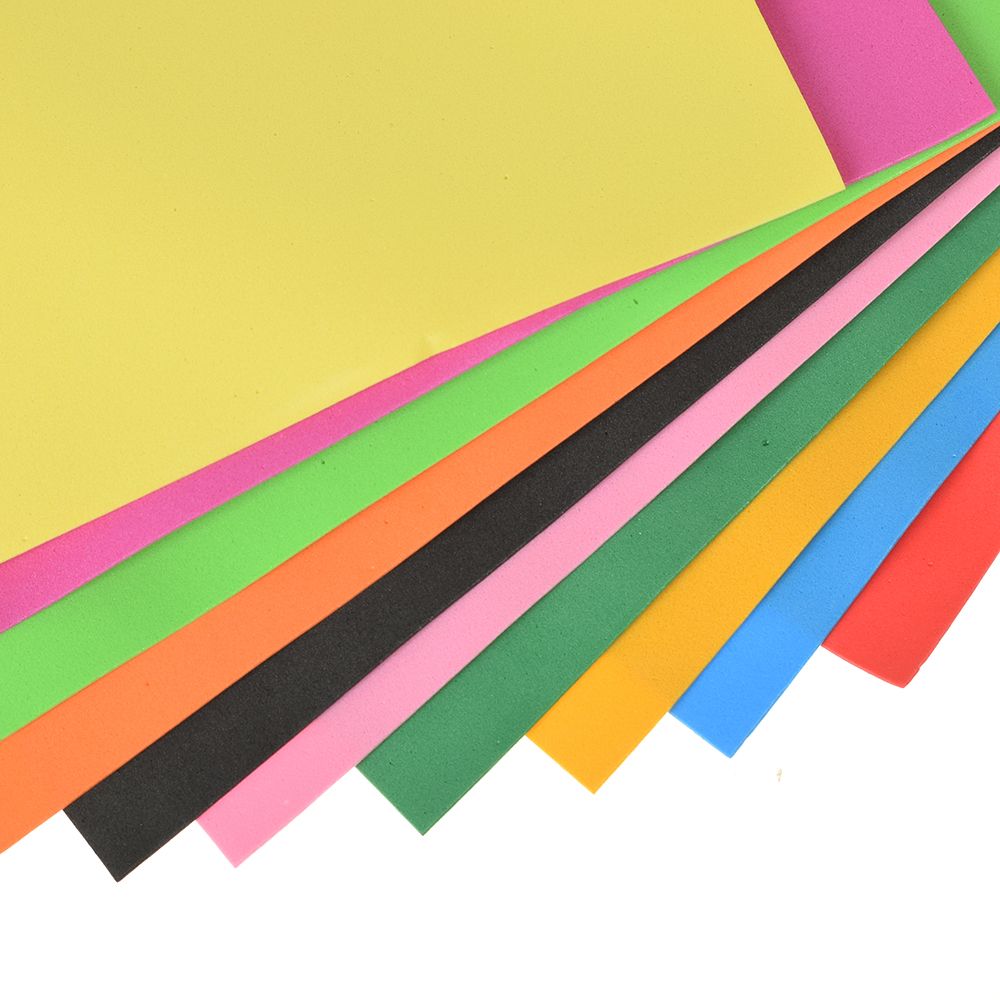 10pcs / Lot Kid DIY Sponge Foam Paper Sheets Multicolor A4 Sponge EVA Foam Paper Funky Kids Handmade Hand Craft Kids
