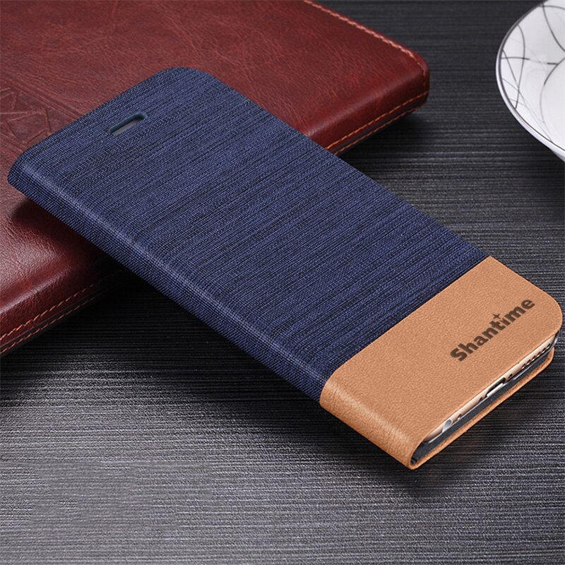 Voor Motorola Moto E5 Plus G6 Spelen Flip Book Case Voor Moto E5 E5 Spelen Zakelijke Lederen Telefoon Case Soft tpu Silicone Cover: For Moto G6 Play / BLUE