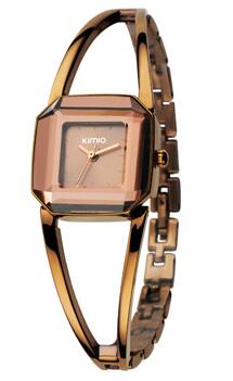 Luksusowe KIMIO damskie bransoletki z zegarkiem proste zegarki damskie ze stali nierdzewnej wodoodporny zegarek sukienka montre femme reloj mujer 2016: gold watch 4