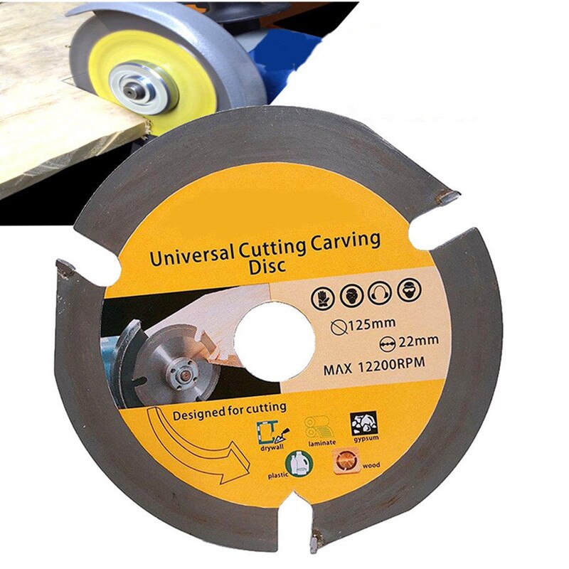 Inch Houtsnijwerk Houtbewerking Ketting Grinder Zagen Disc Keten Plaat Tool Voor 125Mm/115Mm Hoek Slijpen 5 of 4 Inch: 3T Circular