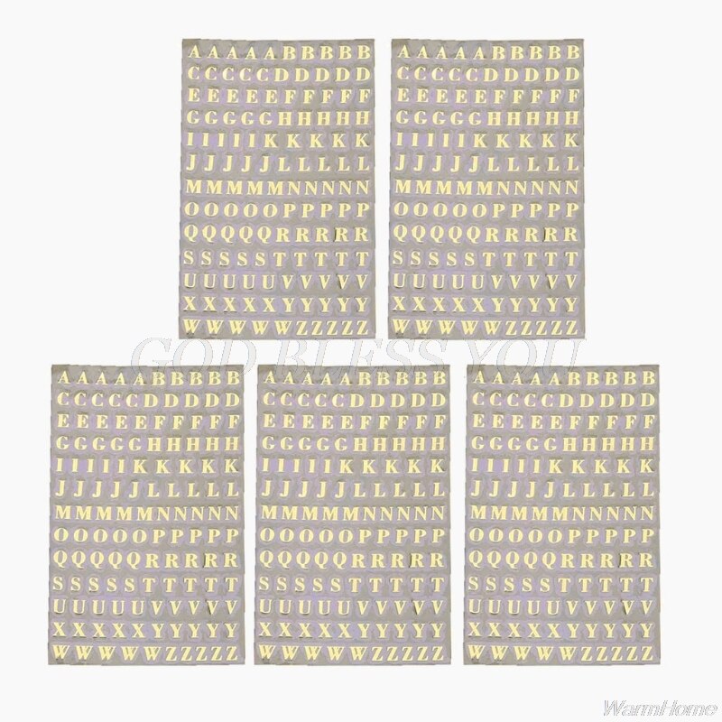 5Pcs 3mm Alphabet Letters Chunky Glitter Epoxy Resin Decorative Stickers Engkish Letters Numbers UV Epoxy Resin Fillings F20 21: GD-A