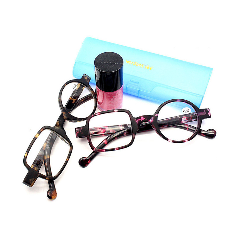 Retro Leopard Asymmetrical Round&amp;Square Reading Glasses Women&amp;Men Presbyopia Glasses Hyperopia Eyeglasses For Elder