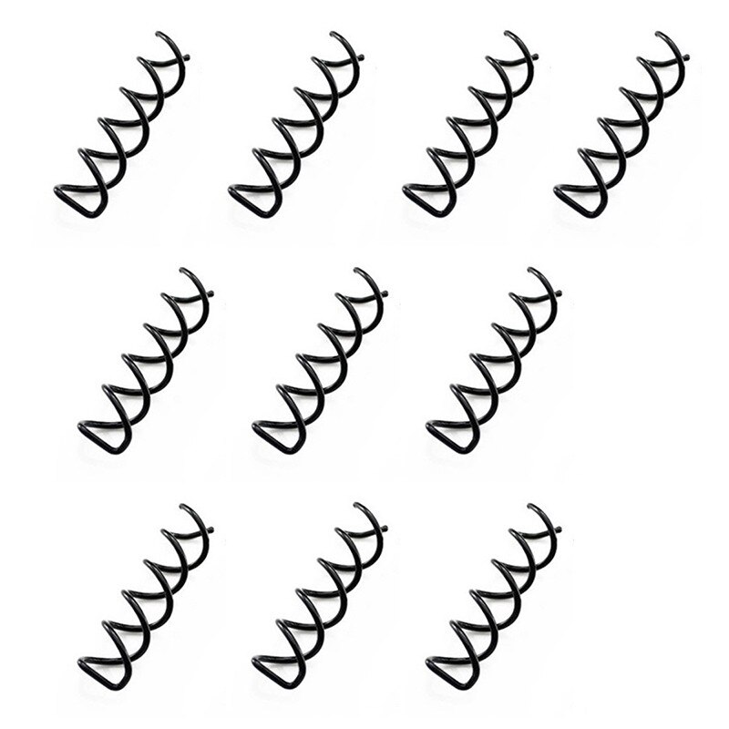 10 pz/lotto Spirale roteare Vite clip di Capelli Forcelle Torsione Trecce applicatori Barrette Nero Forcelle Dei Capelli Pettini Spiedi per Le Donne Cerimonia Nuziale Della Sposa: Default Title