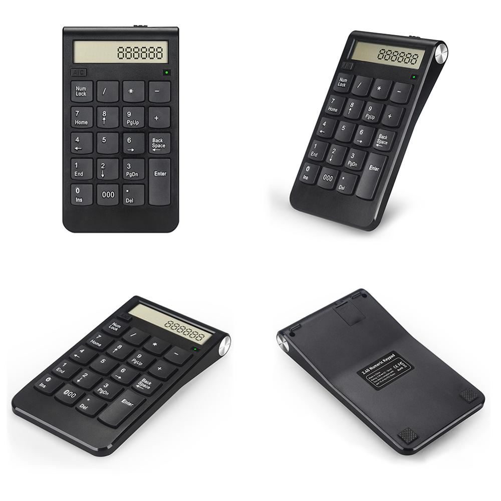 Wireless 2.4G Numeric Keypad USB Insert Connection Rechargeable Smart Keypad Financial Accounting Electric Calculator