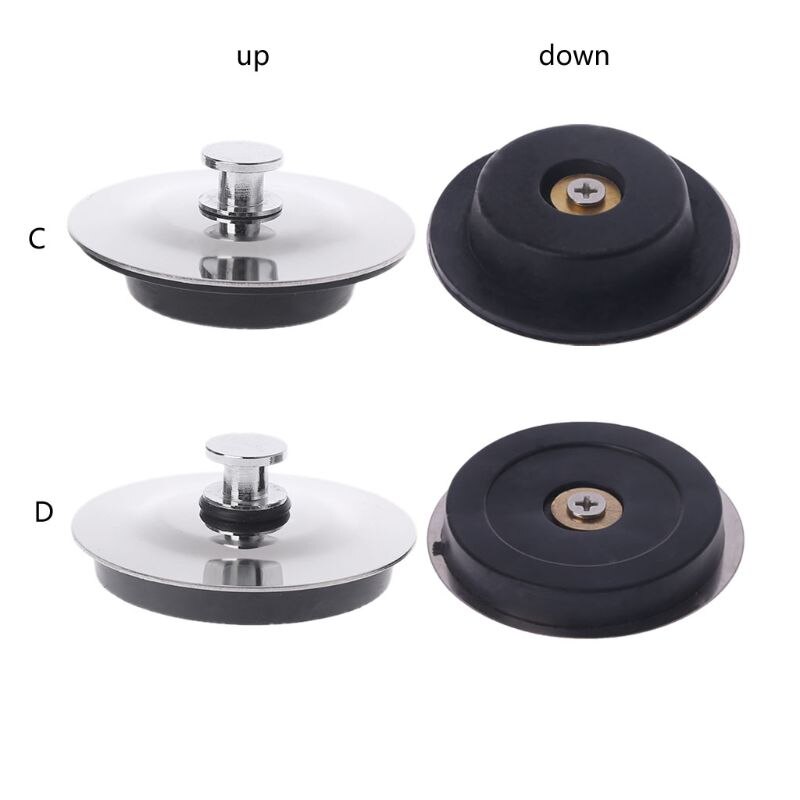Stainless Steel Rubber Bath Tub Sink Floor Drain Plug Water Stopper Tool For Kitchen Laundry Bathroom A69D