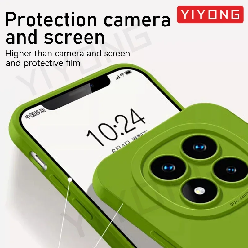 Para Redmi Note14 Pro YIYONG Original cubierta suave de silicona líquida para Xiaomi Redmi Note 14 13 Pro Plus Xiomi Note13 5G funda de teléfono