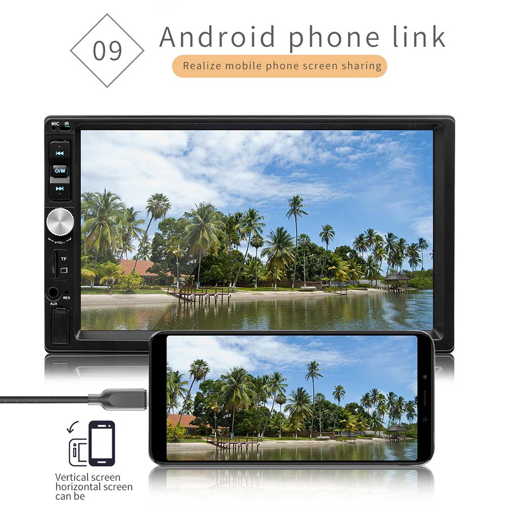 Radio 2 Din General Car Models 7'' LCD Touch Screen Car Radio Player Bluetooth Car Audio Support Rear View Camera 7012B