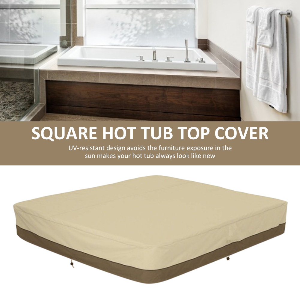 Cubierta antipolvo para bañera, cubierta cuadrada para bañera de SPA, patio exterior, impermeable, para uso diario