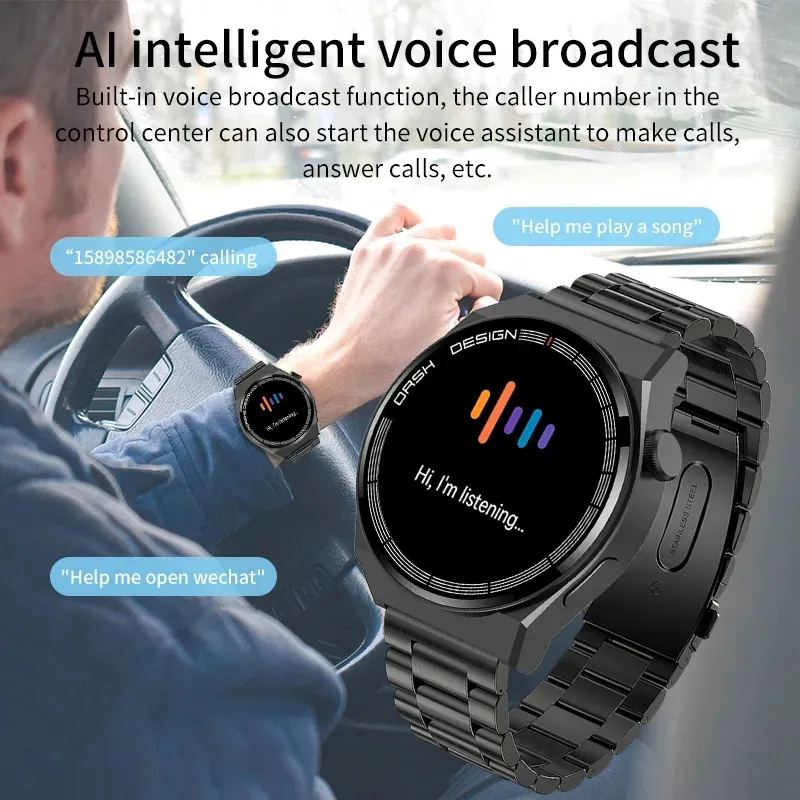2024 nowy GT3 zawodowiec sprytny zegarek mężczyźni kobiety 390*390 ekran HD tętno Bluetooth połączenie wodoodporna sport SmartWatch dla ios android