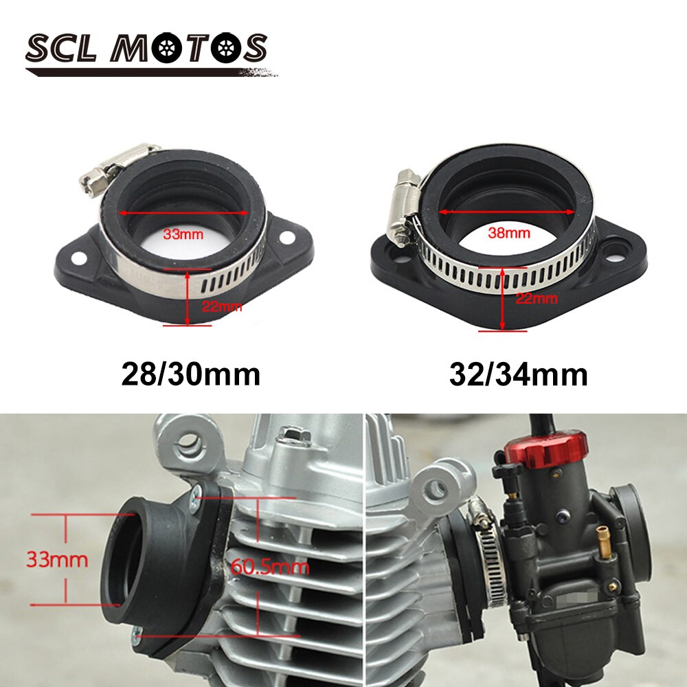 Scl Motos Rubber Motorfiets Carburateur Adapter Inlet Intake Mat Voor Pwk 28/30Mm 32/34Mm Racing carburateur Utv Atv Pit Dirt Bike