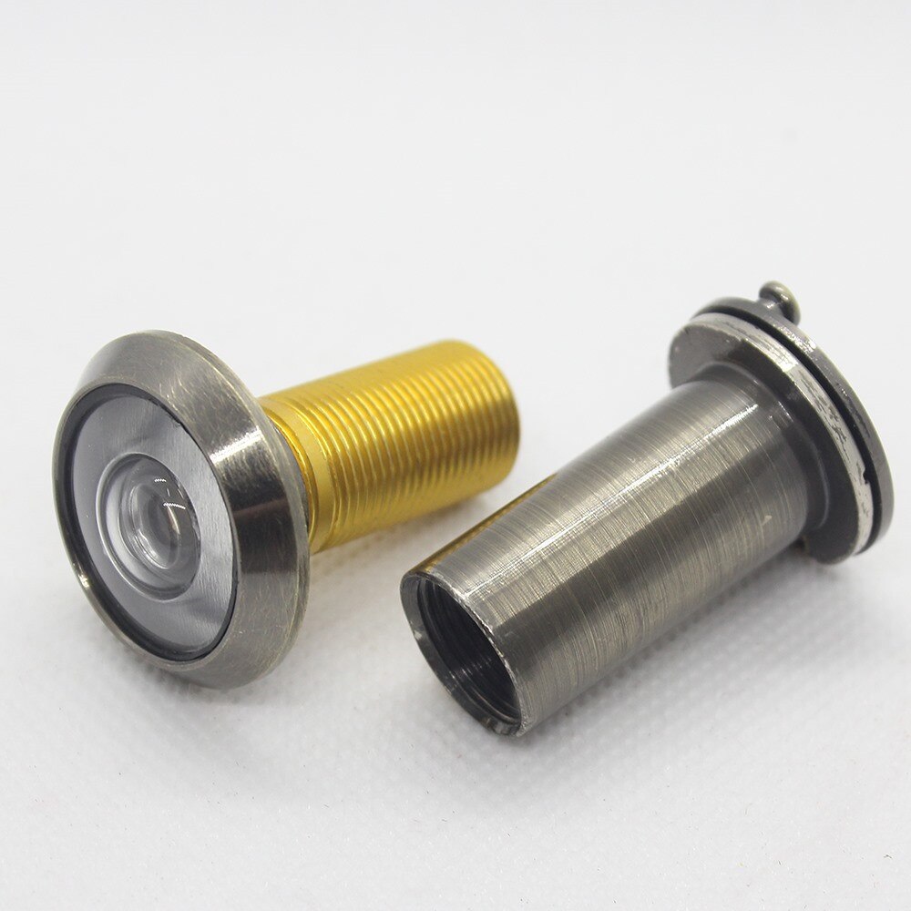 200° Wide Viewing Angle Security Door Eye Spy Hole Peephole Viewer Adjustable Glass Lens Security Privacy Cover Door Part