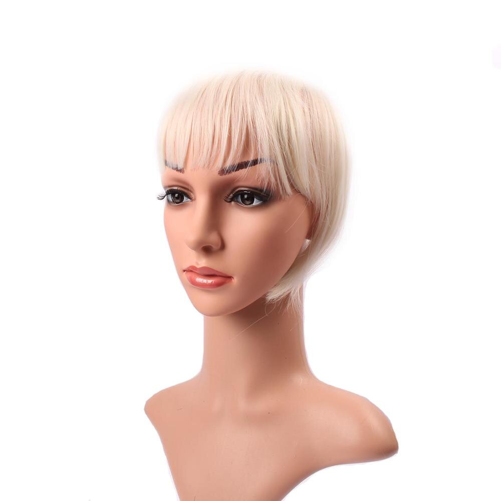 DELICE Clip de mujer en flequillo recto limpio sintético Romo flequillo accesorios para el cabello: #60