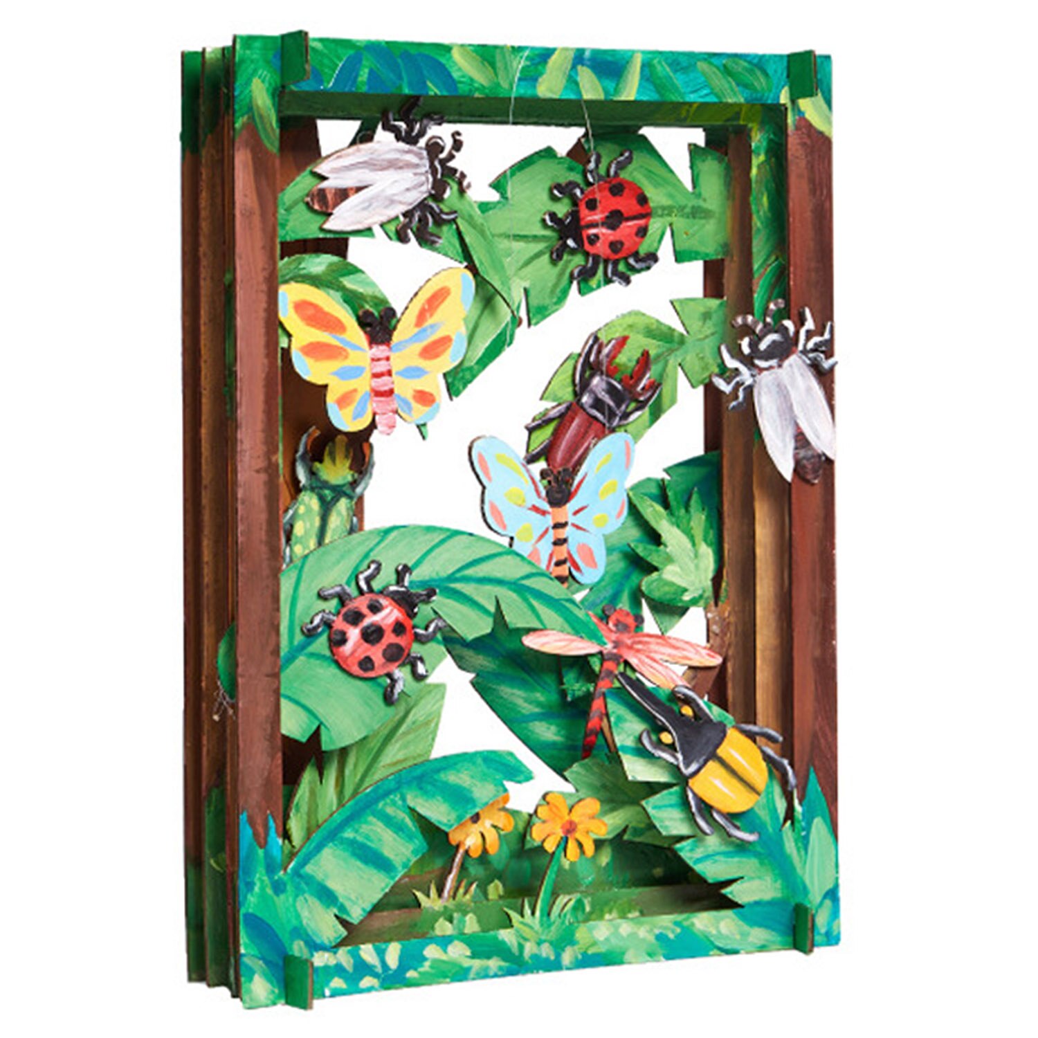 Kids DIY Craft Kit Funny 3D Assemble Painting Photo Frame Mini Museum Kit for Boys Girls Birthday Christmas Year: Insect