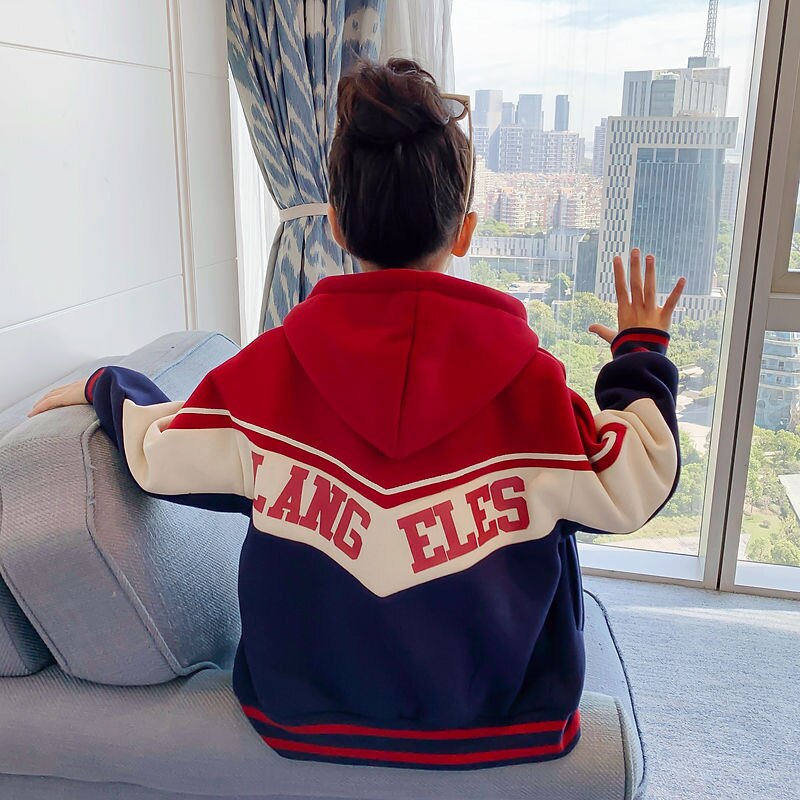 2022 Winter Coat For 4-12 Girls Collar Big Thick Plus Cotton Jacket