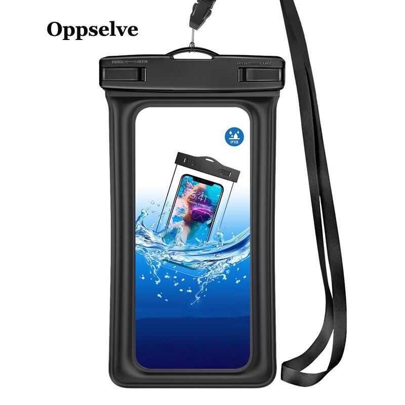 Universal Wasserdicht Fall Für iPhone 11 Pro XS Max Xr X 8 7 6 Samsung S9 S8 S10 Plus Hinweis 9 8 10 wasserdichte Beutel Schwimmen Schwarz