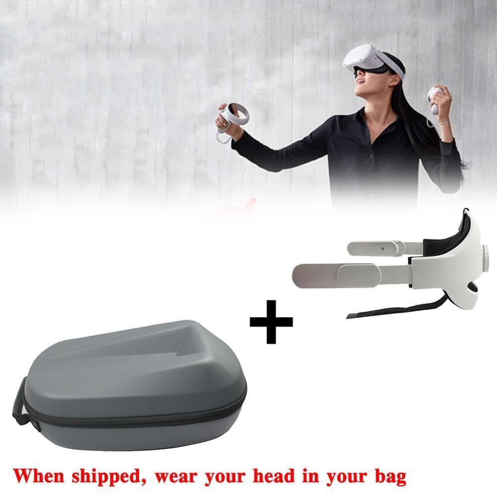 2in1 Voor Oculus Quest 2 Head Strap Opbergdoos Portable Dragen Beschermende Storage Case Met Gaming Headsets Vr Accessoires