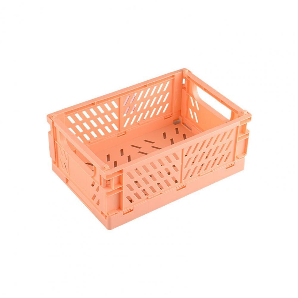 Storage Crate Stackable Large Capacity Multifunctional Foldable Kitchen Warehouse Basket