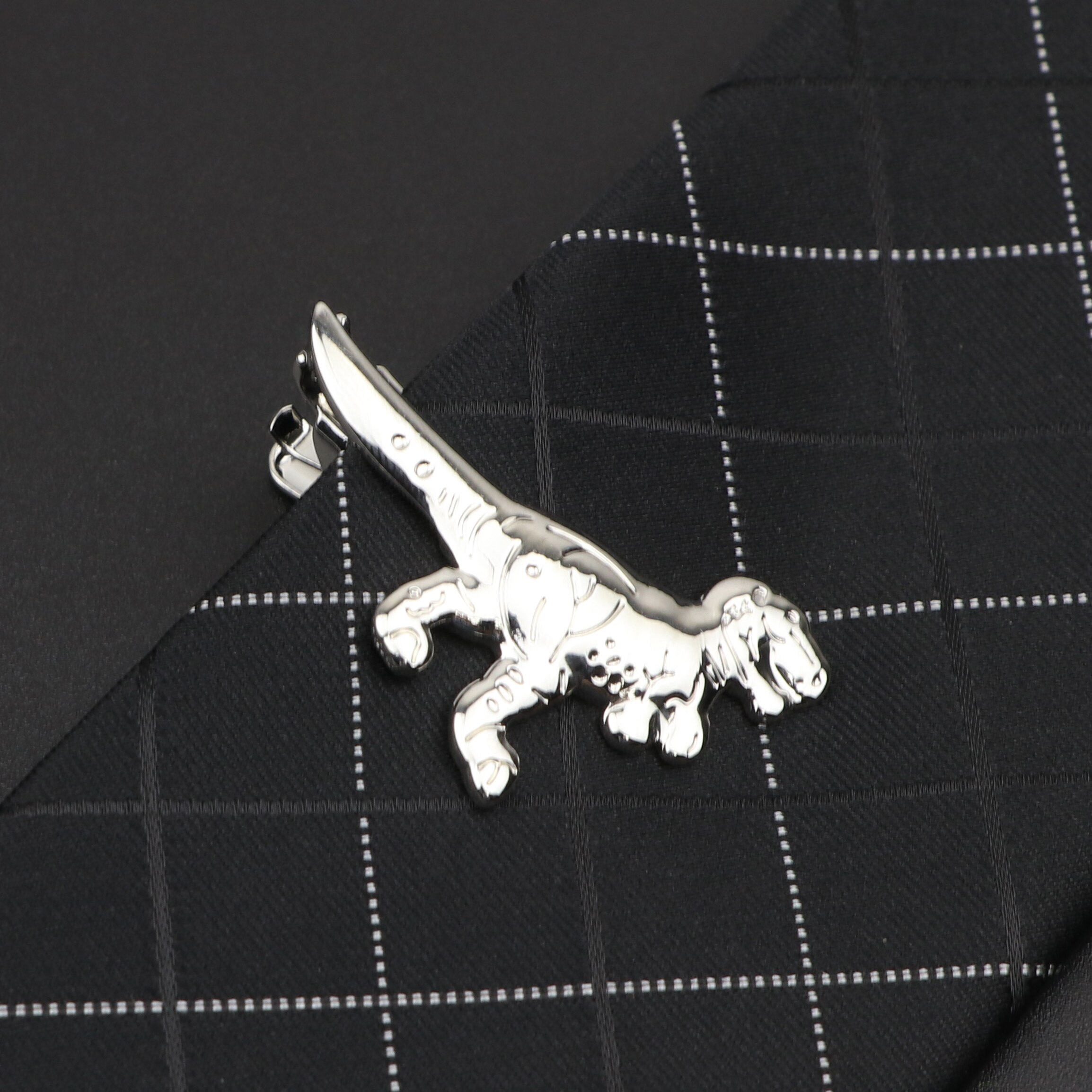 Men's Metal Tie Clip Luxury Airplane Beard Sword Dinosaur Pen Guitar Shape Wedding Party Bar Tie Accessories: Blue Zinc Plated