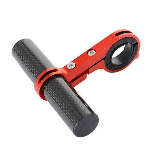 10-15Cm Fietsstuur Uitgebreide Bike Aluminium Frame Extender Mount Houder Koplamp Lamp Zaklamp Houder Accessoires: 10cm red