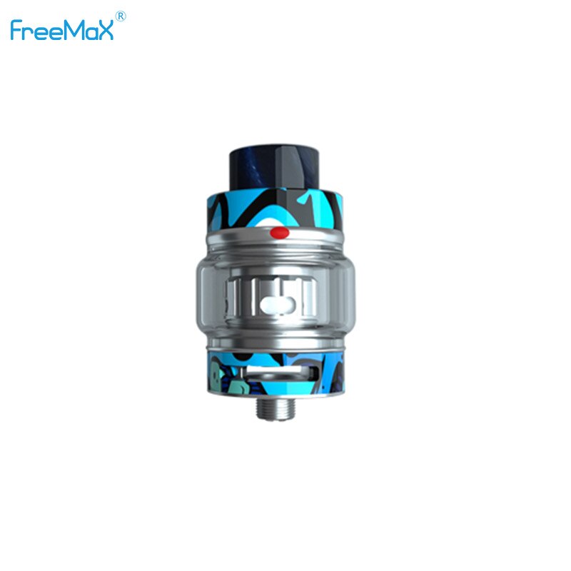 Original Freemax Fireluke 2 Subohm Tank 2ml/5ml Capacity with TX1 & TX2 mesh coil slide-to-open top fill vs Mesh Pro Tank: Graffiti Blue