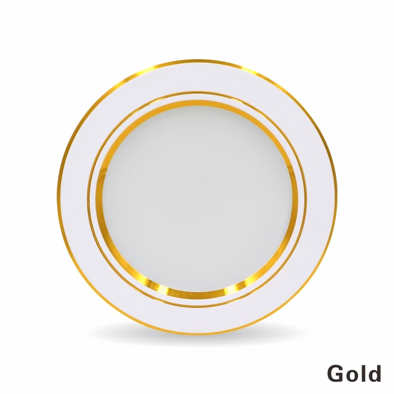 10 Stks/partij Led Downlight 220V Plafondlamp 5W 9W 12W Verzonken Neer Licht Ronde Led Panel licht 15W 18W Spotlight Binnenverlichting: Gold / 5w / Cold white