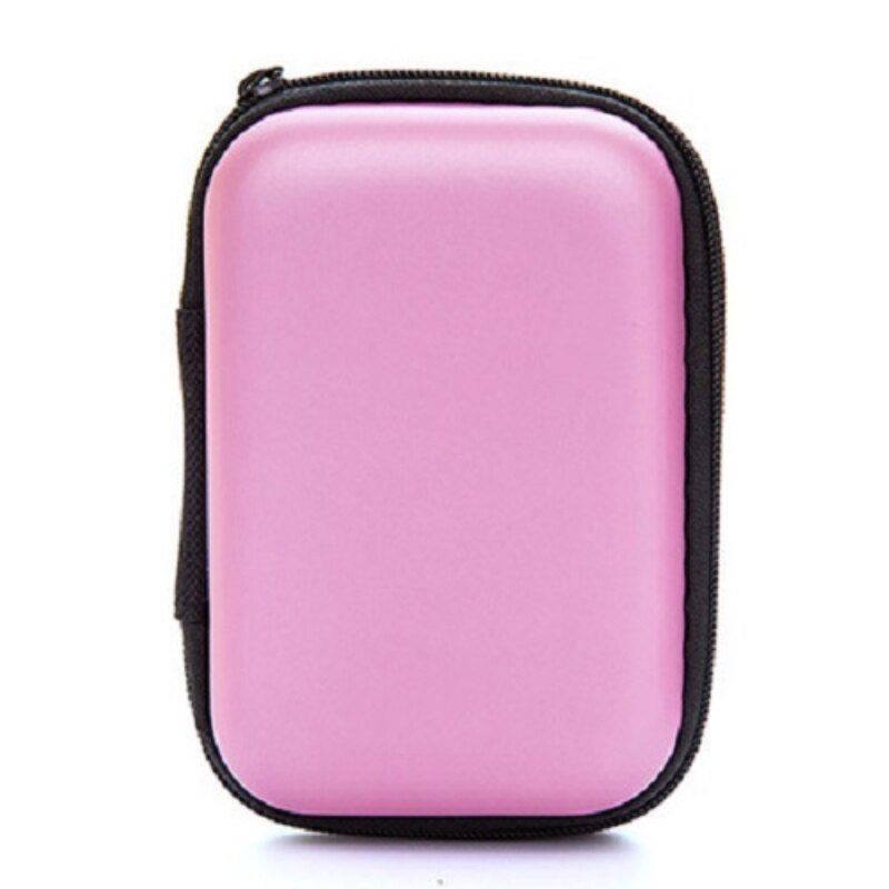 Mobile Phone Accessories Headphone Case Hard Box Bag For Apple Airpods Earpods USB Cable Charger Card Portable Storage Package: large pink