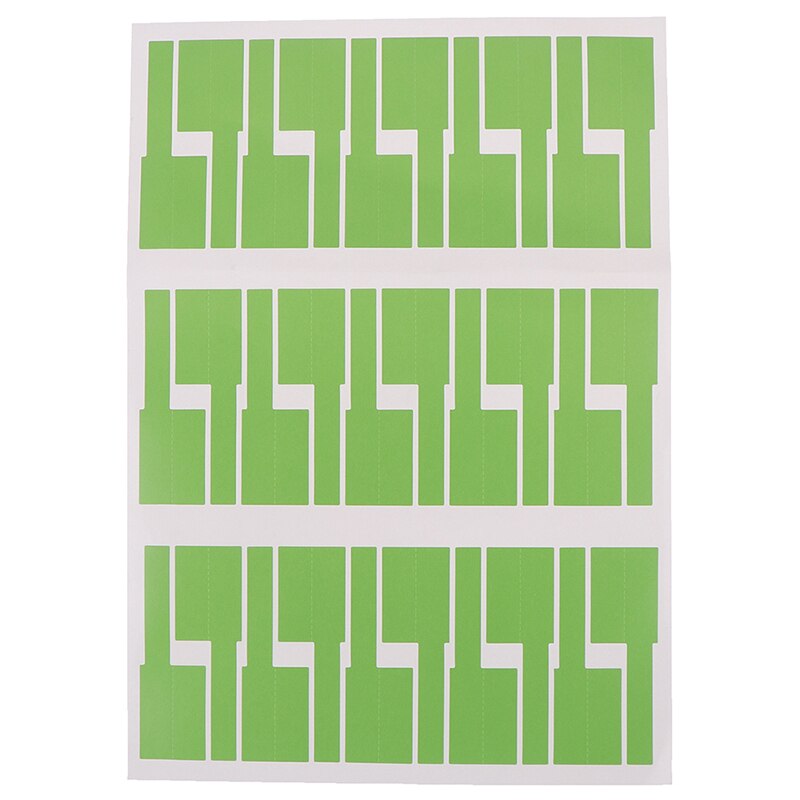 30 stuks/vel waterdichte zelfklevende kabelstickers identificatielabels labels organizers kleurrijke identificatielabels: Groente