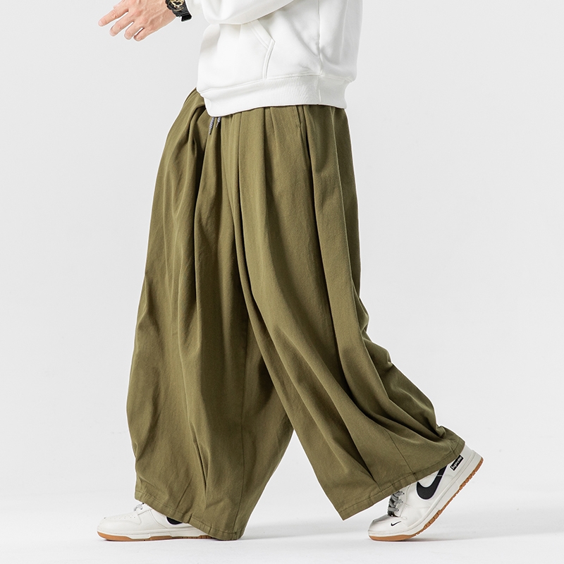 Stora herrbyxor med vida ben och elastisk midja, joggingbyxor med herrbyxor, casual, harembyxor, baggy, herr, mjukisbyxor, stor storlek 5xl