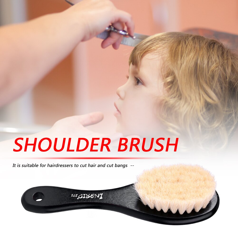 Doux cou visage Duster brosse barbier Bang cheveux propre balayage barbe brosse à cheveux manche en bois brosse à cheveux outil de coiffure