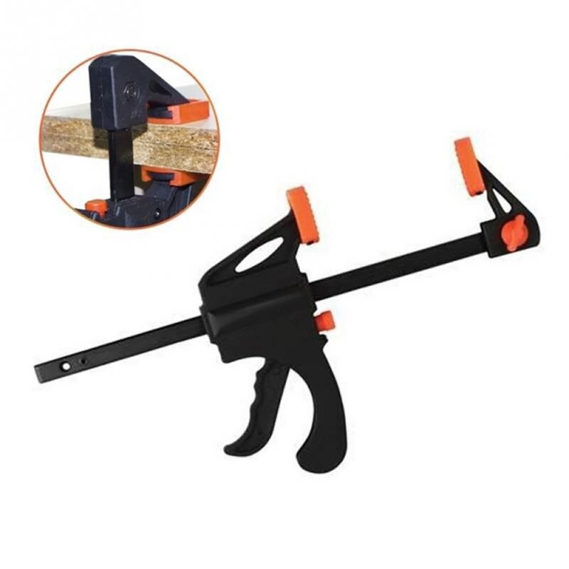 4 Inch Wood Working Clamp Grip Heavy Duty F Clamp Clip Wood Working Quick Grip Bar Woodworking Clamps Ratchet Release Squeeze