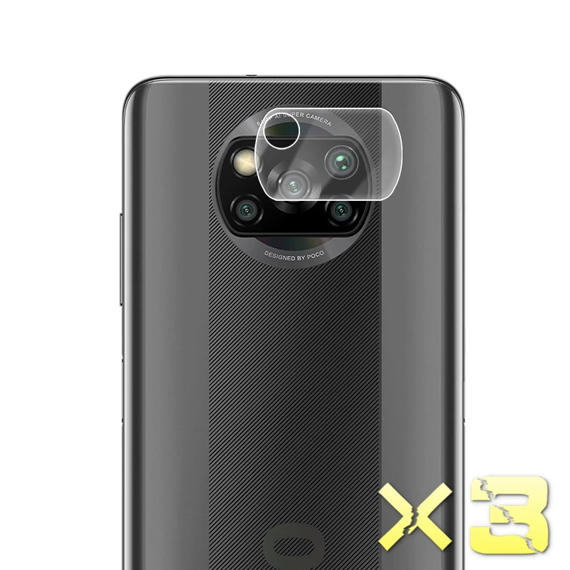3 Stück für Xiaomi Mi PocoF2Profi PocoX3 Displayschutzfolien Kameraobjektiv Glasfolie auf Xiaomi Mi PocoX2 PocoM2Profi Hinweis 10 Profi Poco X3 X
