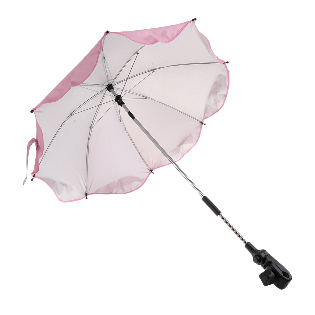 Parasol d'été Parasol Protection UV abri de plage Parasol léger extérieur avec ancre de sable pour la côte: Rose