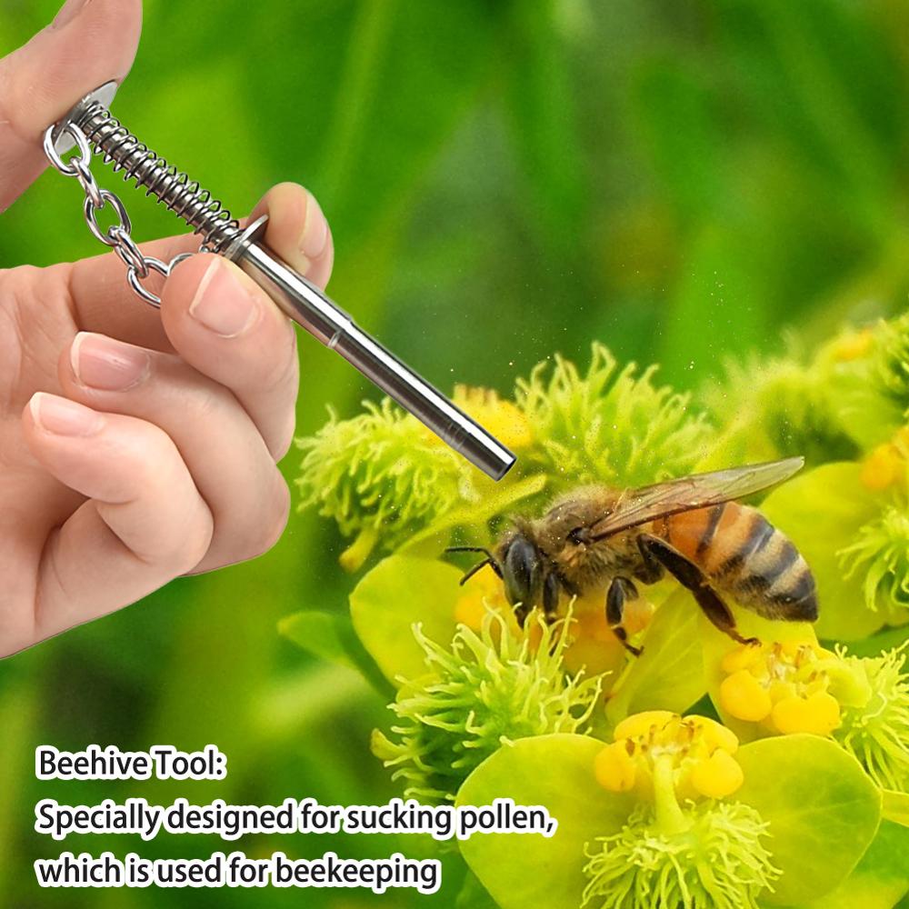 Stainless Steel Bee Pollen Grip Sucking Collector Tool Bee Pollen Collector Bee Beehive garden Equipment Beekeeping Tool